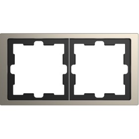 Двомісна рамка Schneider Electric D-Life MTN4020-6550 нікель
