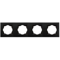 Рамка 4-місна Gunsan Eqona чорна metallic