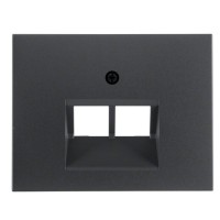 Накладка для двойной розетки UAE антрацит Berker K.1