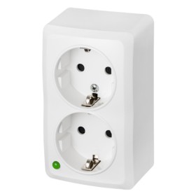 Двомісна розетка Elektro-Plast Berg 3738-00 із заземленням (біла)