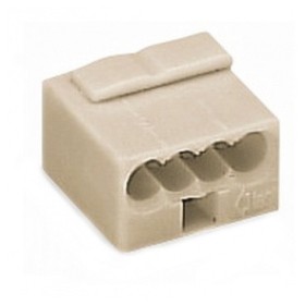 Микро-клемма для распределительных коробок WAGO на 4 проводника 243-304 светло-серая