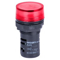 Сигнальний індикатор NOARK Ex9IL 1R r плоский 24В AC/DC червоний (105425)