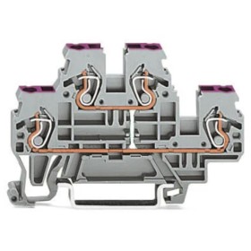 Дворівнева прохідна L клема Wago 870-508 (сіра)