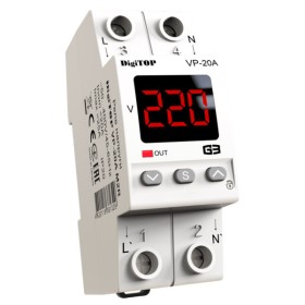 Реле напруги DigiTOP VP-20A M2R (червоний індикатор)