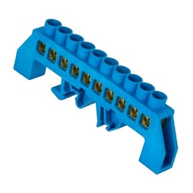 Универсальная шина TNSy изолированная «N» ШЛУ8х12-10 на DIN-рейку синяя (TNSy5500172)