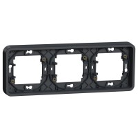 Горизонтальна 3-постова рамка Schneider Electric MUR34109 IP55 (чорний)