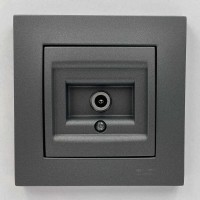 Розетка EL-BI VEGA антрацит матовый TV конечная ( 510-016700-273 )