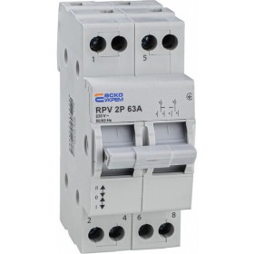 Выключатель-разъединитель Аско-Укрем (І-0-ІІ) RPV 2P 63A (A0010220006)