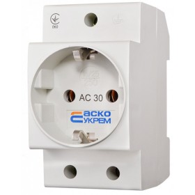 Розетка Аско-Укрем AC30 2Р+РЕ з заземленням (A0150010104)
