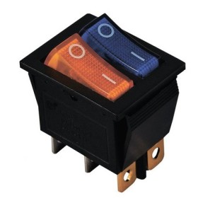 Переключатель TNSy KCD2-2101N Y+BL/B с подсветкой желтый+синий (TNSy5500815)