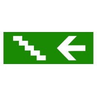 Наклейка TNSy «Вказівник сходи ліворуч» 320х115мм (TNSy5000097)