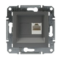 Розетка компьютерная без рамки 5.e UTP сталь Asfora, EPH4300162