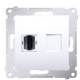 Мультимедійна розетка HDMI Kontakt Simon Simon 54 Premium DGHDMI.01/11 (білий)