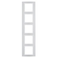 Рамка 5-местная алюминий/полярная белизна Berker B.3