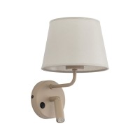 Бра, настінний світильник TK Lighting 11596 Maja E27+G9 1+1x15W+8W IP20 бежевий
