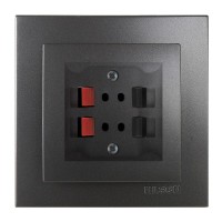 Розетка Nilson Touran антрацит аудіо стерео ( 24161050 )