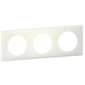 Рамка трехместная Legrand Celiane белый перкаль