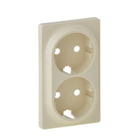 Панель двойной розетки с з/к и шторками Legrand Valena Life слоновая кость