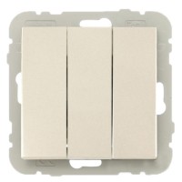 Трехклавишный выключатель Logus 21088 TPE 10АХ 250В (жемчуг)