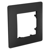 Универсальная одноместная рамка Plank Electrotechnic Classic (PLK1010241) антрацит