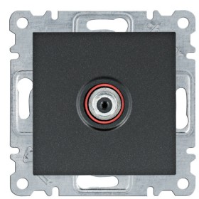 SAT розетка Hager WL3233 Lumina (чорна)