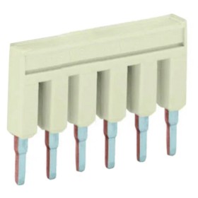 Ізольована Push-in-TYPE перемичка Wago 2000-406 Bars на 6-контактів (світло-сіра)