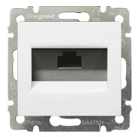 Механизм розетки компьютерной RJ-45 UTP Cat.5e Valena белый