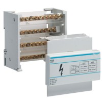 Блок розгалужувальний Hager 80A (вхід 1х16мм2; вихід 8х10мм2)