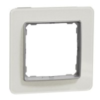 Однопостовая рамка Schneider Electric Sedna Elements искусственное белое стекло SDD360801