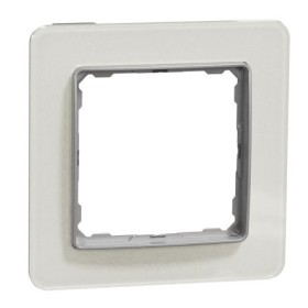 Однопостова рамка Schneider Electric Sedna Elements штучне біле скло SDD360801