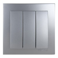 Вимикач Nilson Touran срібло 3кл ( 24131066 )