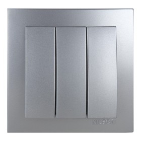 Вимикач Nilson Touran срібло 3кл ( 24131066 )