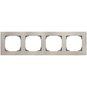 Чотиримісна рамка ABB Sky 2CLA857400A1401 8574 AI (сталь)