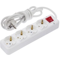 Четырехместный удлинитель NE-AD 3018-5A с з/к и кнопкой 5м