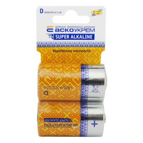 Батарейка лужна Аско-Укрем D.LR20.SC2 (вакуум 2шт)