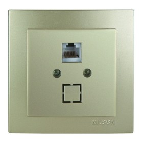 Розетка Nilson Touran золото комп'ютерна CAT5e RJ45 ( 24151044 )