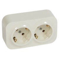 Розетка 2X2К+З Legrand Forix слонова кістка