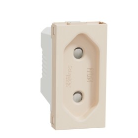 Розетка Schneider Electric Unica New NU303144 со шторками винтовой зажим 1м бежевая