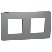 Двухпостовая рамка Schneider Electric NU280422 (дымчато-серый/антрацит)