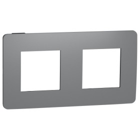 Двопостова рамка Schneider Electric NU280422 (димчасто-сірий/антрацит)