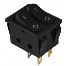 Переключатель Аско-Укрем KCD2-5-2101 B/B (0-I) 2-х клавишный черный (A0140040116)