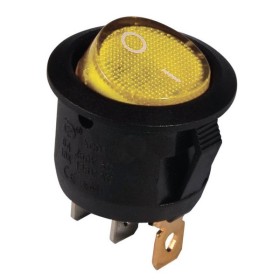 Переключатель TNSy KCD1-5-101N Y/B круглый с подсветкой желтый (TNSy5500720)