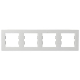 Рамка 4-местная горизонтальная белая Asfora, EPH5800421