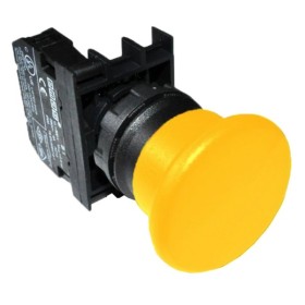 Кнопка «грибок» EMAS H102MS без фиксации (1НО+1НЗ) D=30мм желтая