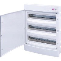 Встраиваемый щиток ETI 001101048 ECM 3x18PO 54 М с белой дверцей