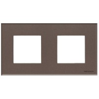 Двомісна рамка ABB Zenit N2272 CC скло (кава)