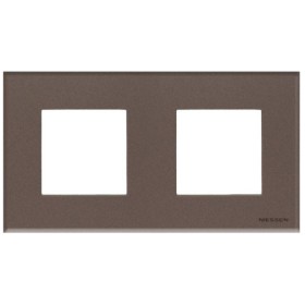 Двомісна рамка ABB Zenit N2272 CC скло (кава)