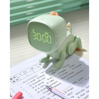 Нічник, настільна лампа із будильником Goldlux 331793 Robot Kacper LED 1x1W 3000K IP20 зелена