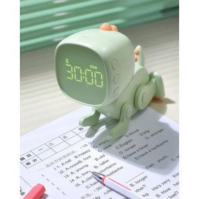 Нічник, настільна лампа із будильником Goldlux 331793 Robot Kacper LED 1x1W 3000K IP20 зелена