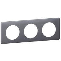 Рамка трехместная Legrand Celiane фиолетовый перкаль